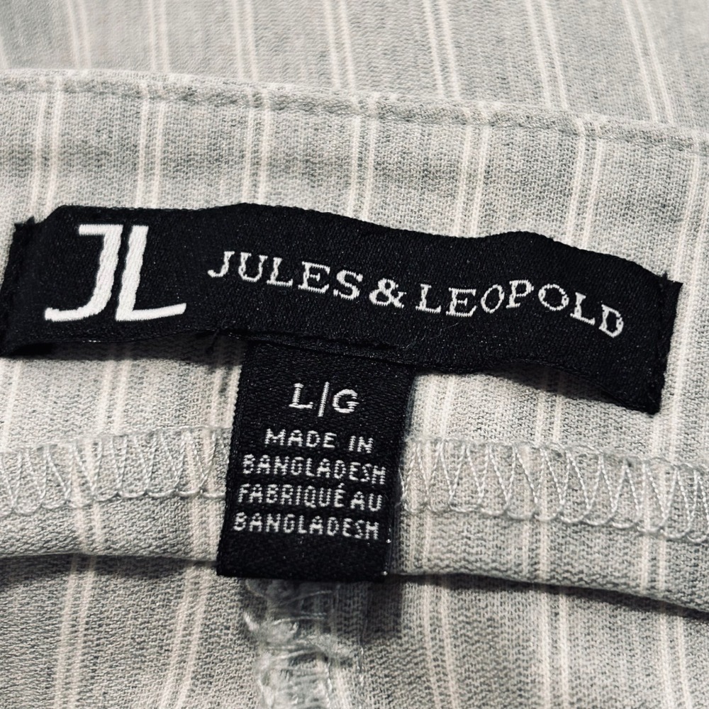 Jules & Leopold Blue White Striped Nautical Button Pull On Pants Large - Picture 7 of 10